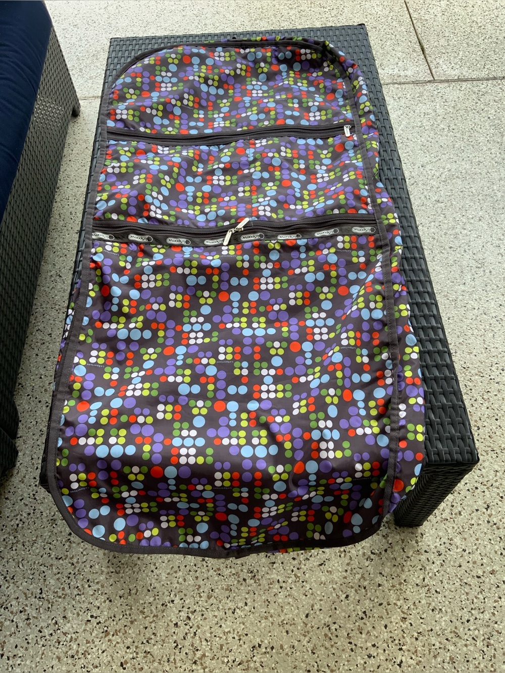 Gently used LeSportSac Sac Colorful Polka Dot Garment Bag